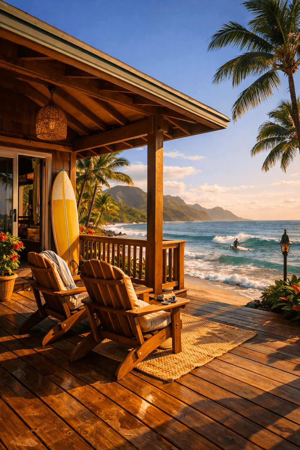 View from a beach house porch