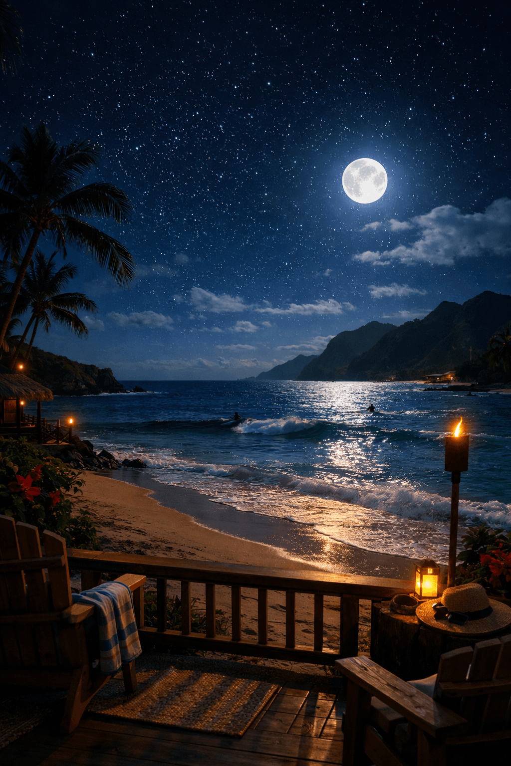 Moonlight over the Pacific